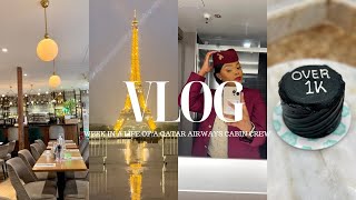 VLOGTOBERWEEK IN A LIFE OF A QATAR AIRWAYS SOUTH AFRICAN CABIN CREWPARIS LAYOVERWOOLWORTHS HAUL [upl. by Narmi]