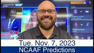 NCAAF Picks 11723 Tuesday College Football Free Sports Betting Predictions  Week 11  2023 [upl. by Caraviello]