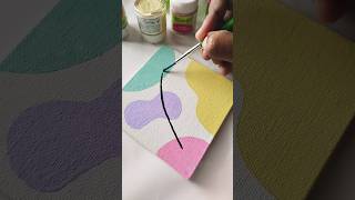 Paint with me 🎨🖌️ Abstract mini canvas painting ✨✨ art shorts colors drawing pastel [upl. by Riebling]