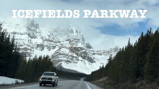 Icefields Parkway Road Trip  Scenic Drive  Unpredictable Weather  Canada Travel [upl. by Kallista30]