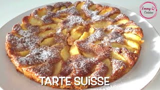 Tarte suisse aux pommes 🍎 sans pâte feuilletée ni sablée [upl. by Olifoet]