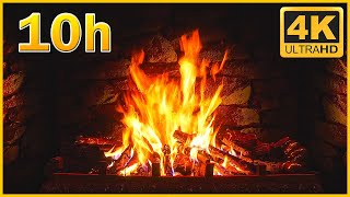 Fireplace 10 Hours 4K No Ads 🔥 [upl. by Nythsa]