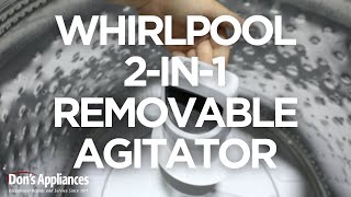 Cant Decide Between An Agitator or No Agitator Washer Whirlpool 2in1 Removable Agitator Washer [upl. by Redienhcs]