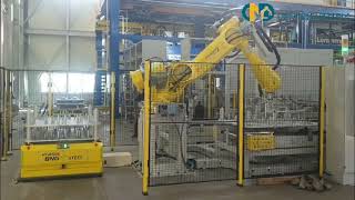 AGV PALLET ROBOT AUTOMATION SYSTEM [upl. by Assena]