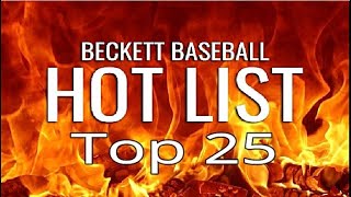 Becketts Top 25 Baseball Card Hot List for June [upl. by Egroeg578]