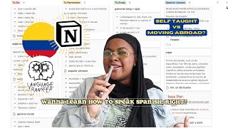 how I taught myself COLOMBIAN SPANISH 🇨🇴  best apps accents  studying abroad✨Intermediate [upl. by Aihselat]