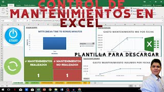 CONTROL DE MANTENIMIENTOS EN EXCEL 📊👷🏻‍♀️  PARA DESCARGAR JUNIO 2023 🔧🪚 [upl. by Nylcaj]