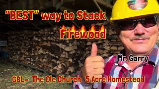 🪵🔥🪓Best Way to Stack Firewood in 2024 firewood woodstove 2024 [upl. by Ennirac]