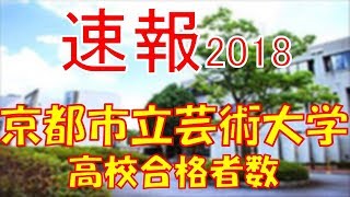 【速報】京都市立芸術大学 2018年平成30年 合格者数高校別ランキング [upl. by Calvin]