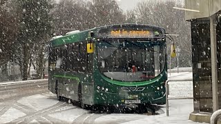 Buses in the snow Ninewells Hospital Dundee  27th December 2022 [upl. by Hardunn]