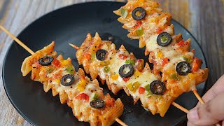 NEW SNACKS RECIPE  QUICK SNACKS RECIPE  INSTANT SNACKS RECIPE  CHEESY PASTA STICKS [upl. by Llevol450]