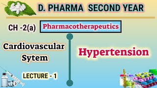 HypertensionCardiovascular systemL1CH2aPharmacotherapeuticsDPharm second year [upl. by Solrak]