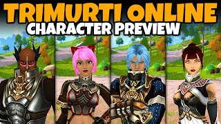 Trimurti Online Character Creation All Classes Male amp Female Full Customization All Options [upl. by Ninel]