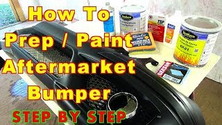 How To Prep Raw Plastic Bumper For Paint  Mercedes Benz E63 AMG Bumper Conversion [upl. by Yul923]