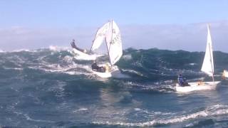 OPTIMISTFOILSURFING  BIG WAVE MAROSA  OPTIMIST SAILING CANIDO [upl. by Corabel]