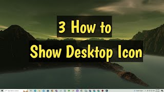 3 How to show desktop icons in windows 10 [upl. by Barcus193]