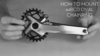 How to mount 64bcd oval chainring into 64104bcd cranks [upl. by Marek827]