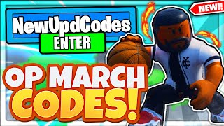 MARCH 2022 ALL NEW SECRET OP UPADTE CODES In Roblox Dunking Simulator [upl. by Shaner765]