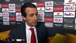 A good evening for Arsenal fans Unai Emery gives his thoughts [upl. by Alvie]