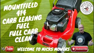 Mountfield 414 Carb Leaking Fuel  Full Carb Clean [upl. by Ondrea288]