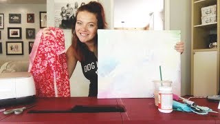 DIY Fabric Canvas with Mod Podge  Live Tuesday [upl. by Burnard]