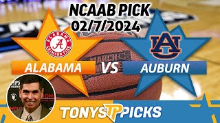 Alabama vs Auburn 272024 FREE College Basketball Picks and Predictions on NCAAB Betting Tips [upl. by Grochow258]