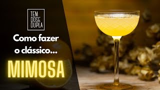 COMO FAZER O DRINK MIMOSA  COQUETEL COM ESPUMANTE [upl. by Atikin]