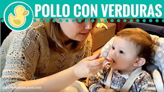 Papillas para bebés  Pollito con verduras  8 meses en adelante [upl. by Ayikal]