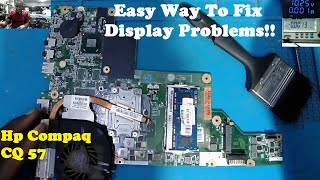 Hp Compaq Presario CQ57 Board Repair Display Problems Easy To Fix On Old Laptops [upl. by Noned113]