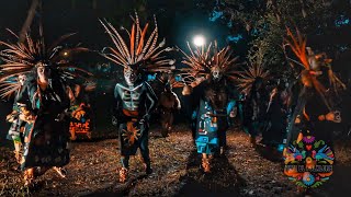 Mexican Folk Dance Aztec dance  Representación de Danza prehispánica azteca en Día de Muertos  4K [upl. by Hogen736]