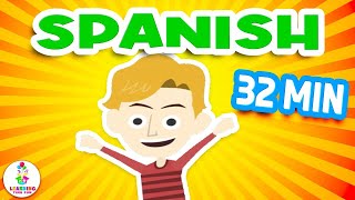 EASY Beginner SPANISH for KIDS A Fun SPANISH LANGUAGE Learning Video [upl. by Anivla]