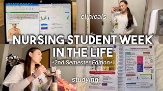 NURSING SCHOOL WEEK IN THE LIFE  2 clinicals first psych exam study guide unboxing… [upl. by Assilem]