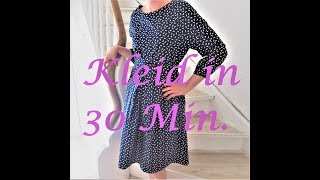 Kleid nähen in 30 Minuten  OHNE SCHNITTMUSTER  für Anfänger [upl. by Jewelle]