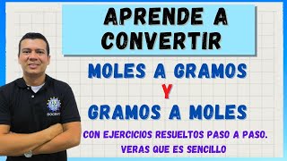 COMO CONVERTIR DE MOL A GRAMOS Y DE GRAMOS A MOL TECNICA FÁCIL DE ENTENDER [upl. by Ruddie708]