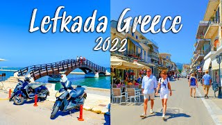 Lefkada Greece explore Lefkada island a very ROMANTIC place walking tour 4k Greece 2022 [upl. by Anaela]