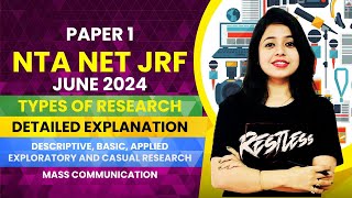 Types of Research II UGC NET Research Aptitude II UGC NET Paper 1 II अनुसंधान के प्रकार II [upl. by Clerk]