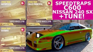 SPEEDTRAPS  AUTOPISA ESTADIO amp CALLE PRINCIPAL  C600 Nissan 240SX  TUNE  Forza Horizon 5 [upl. by Dnalkrik923]