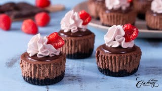 Mini Chocolate Cheesecakes  Easy and Quick Recipe [upl. by Arhez916]