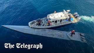 Tonnes of cocaine and two dead bodies seized from Narco submarine [upl. by Seth]