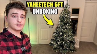 Yaheetech 6ft PreLit Christmas Tree Unboxing [upl. by Signe]