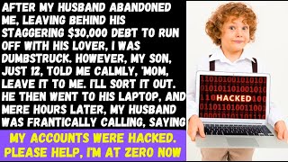 My husband abandoned me leaving behind a massive 30000 debt but my sons laptop turned the table [upl. by Immak]