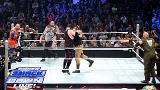 Kane Ryback amp The Dudley Boyz vs The Wyatt Family SuperSmackDown – 22 Dezember 2015 [upl. by Ttessil]