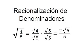 Racionalización de Denominadores [upl. by Catherine796]