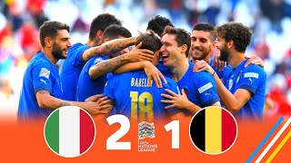 Italy 2 × 1 Belgium ◽Extended Highlight and Goals  Nations League 20202021 HD [upl. by Kcir161]