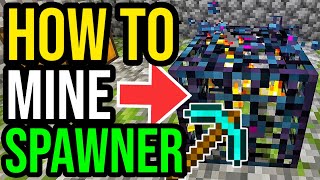 How To MINE MOB SPAWNERS amp Move Them  Minecraft Bedrock amp Java No Mods [upl. by Jehias]