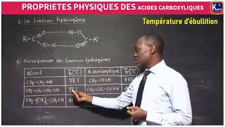 Chimie Tle propriétés physiques des acides carboxyliques [upl. by Tewfik405]