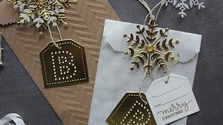 HANDMADE HOLIDAY  MONOGRAM TAGS [upl. by Aikar]