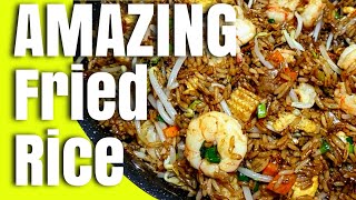 Amazing Shrimp Fried Rice  Chinese Takeout Recipe  Quick  Easy [upl. by Lorenz]