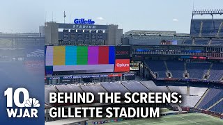 Gillette Stadium adds giant video screen in renovation [upl. by Wsan]