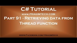 Part 91 Retrieving data from Thread function using callback method [upl. by Ellene]